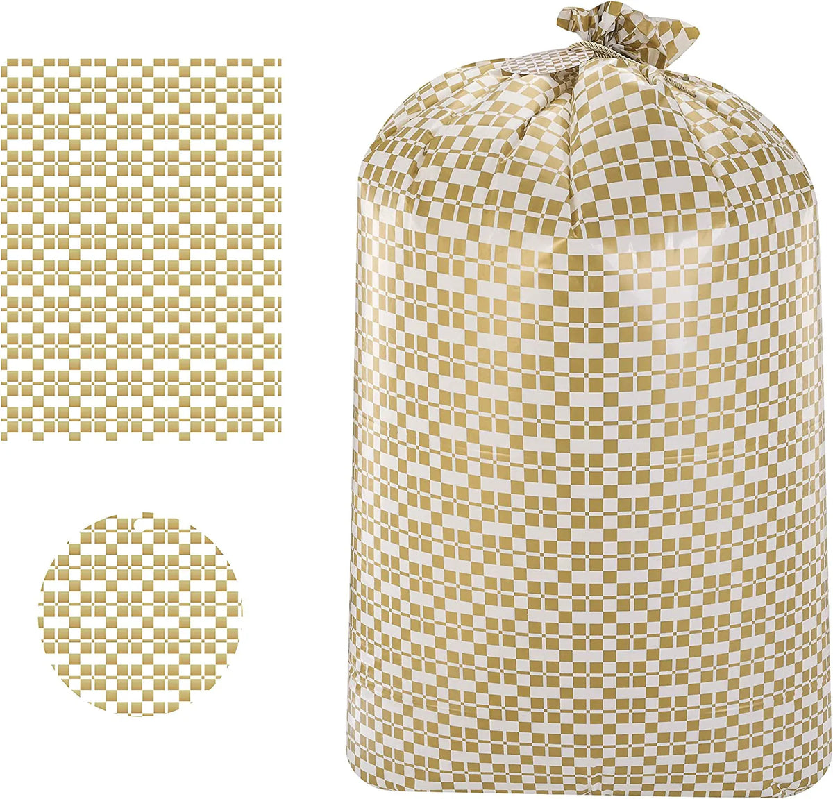 Holiday Gold Plastic Gift Bags