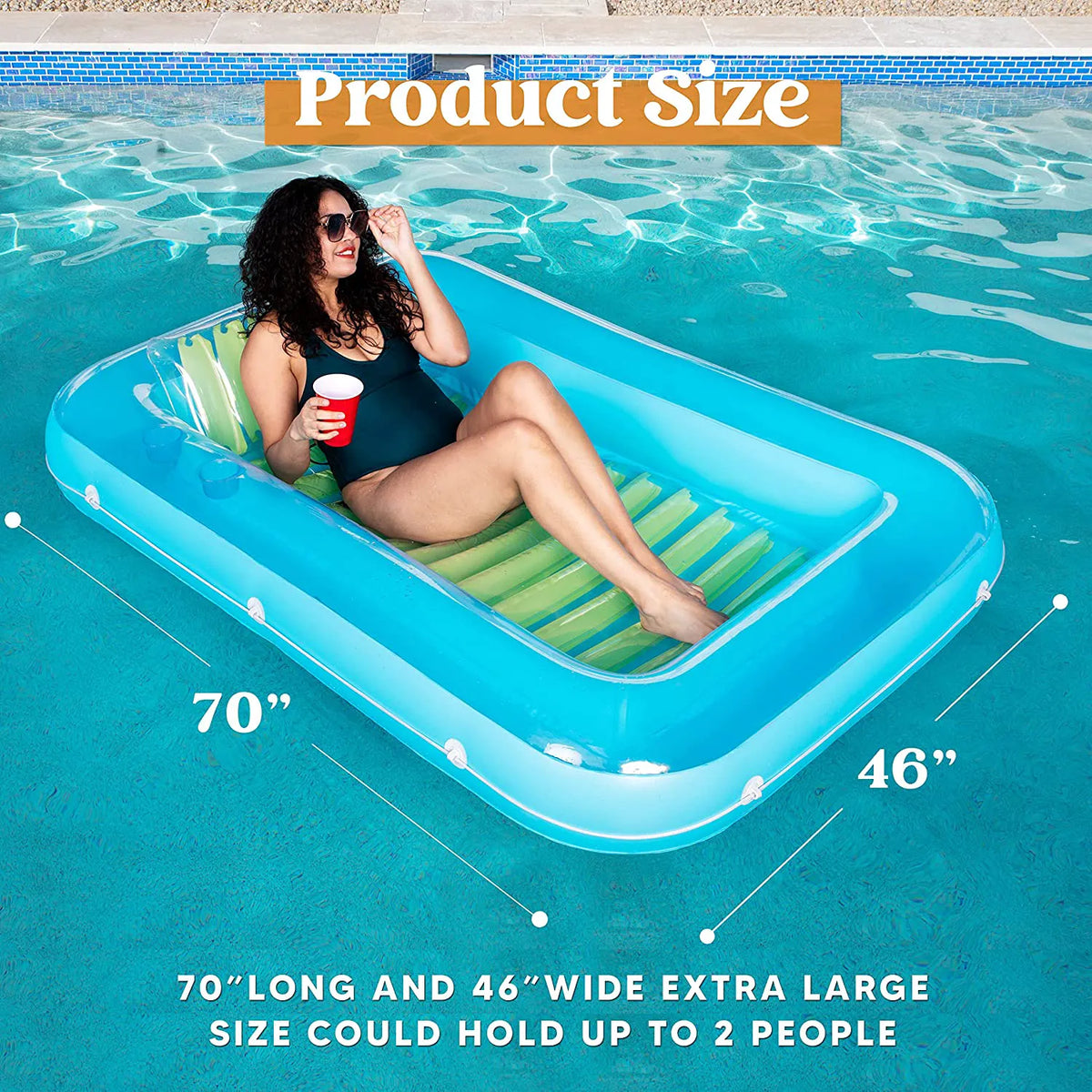 Inflatable Suntan in Blue and Green
