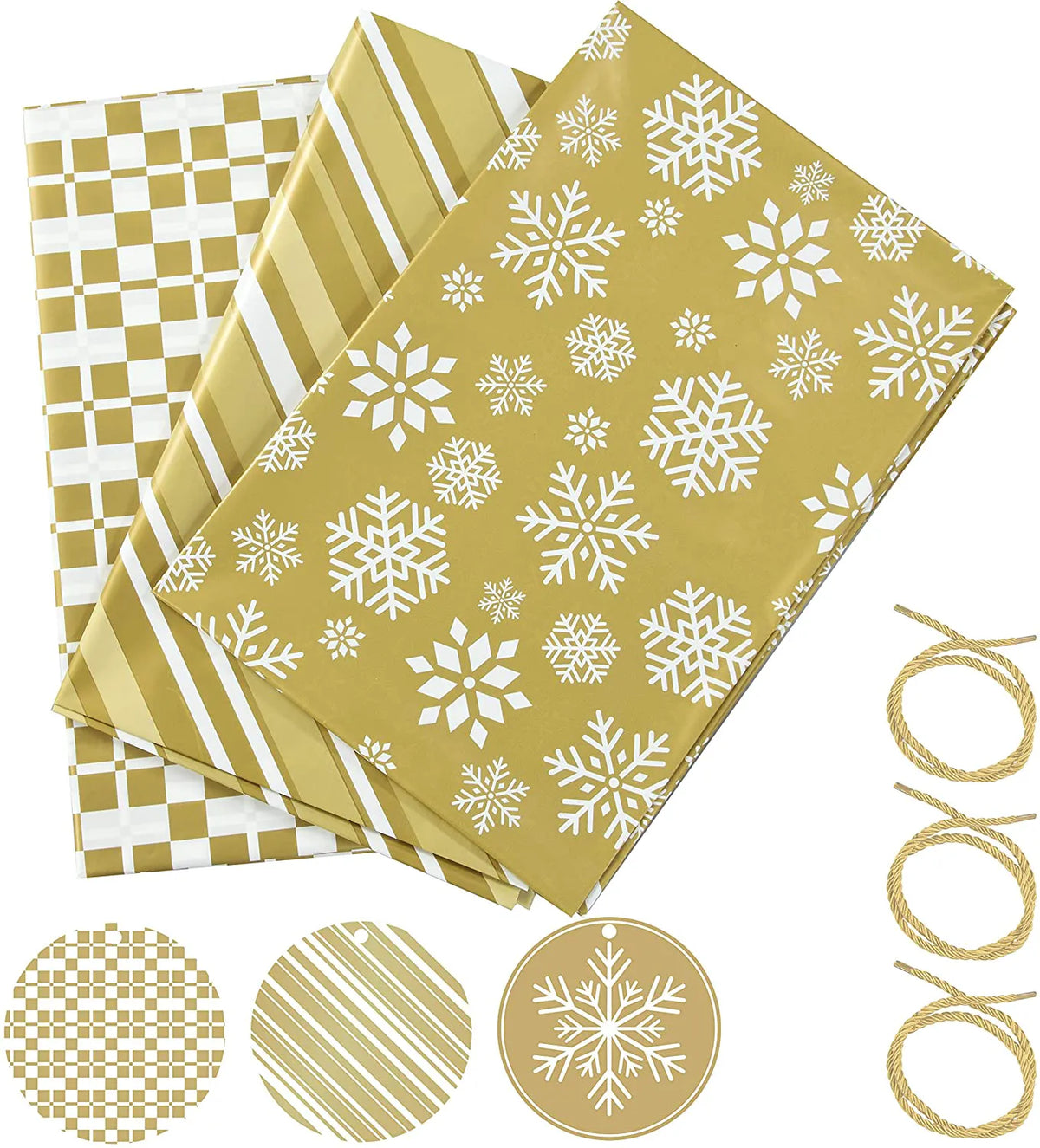 Holiday Gold Plastic Gift Bags