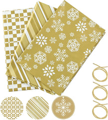 Holiday Gold Plastic Gift Bags