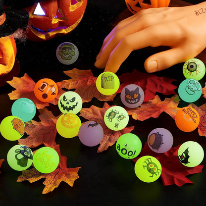 100 Glow-in-the-Dark Halloween Bouncing Balls