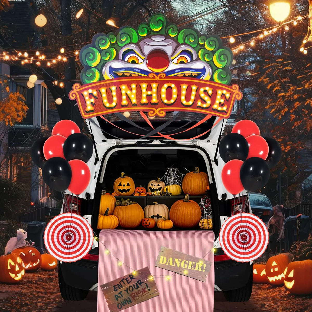 Halloween Circus Carnival Trunk-or-Treat Car Decorations Kit
