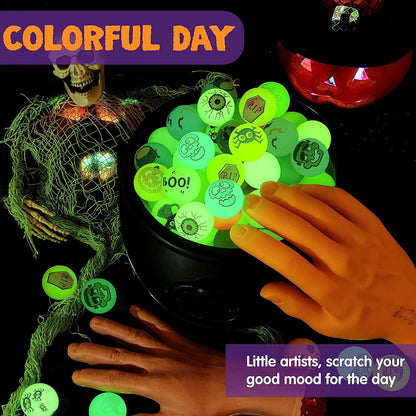 100 Glow-in-the-Dark Halloween Bouncing Balls