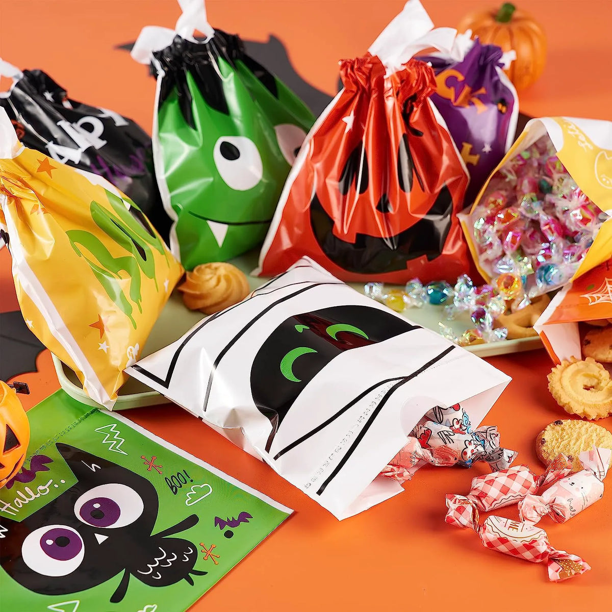 108 Pcs Four-Sided Halloween Goody Bags