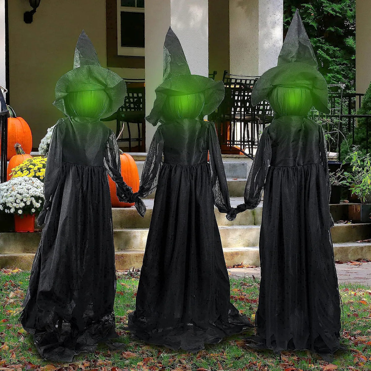 3-Pack 4.2 ft Halloween Witch Yard Decorations