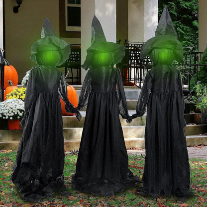 3-Pack 4.2 ft Halloween Witch Yard Decorations