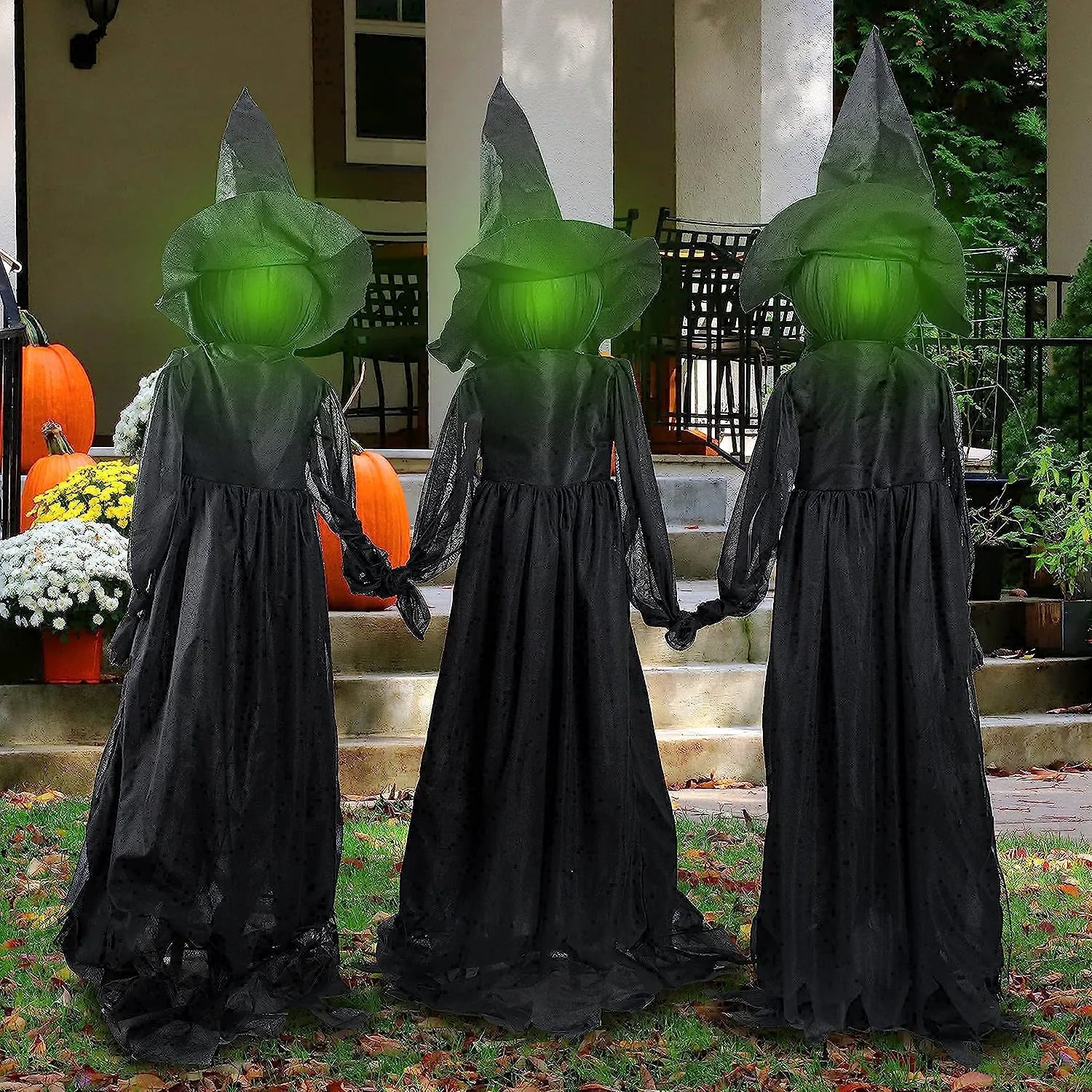3-Pack 4.2 ft Halloween Witch Yard Decorations