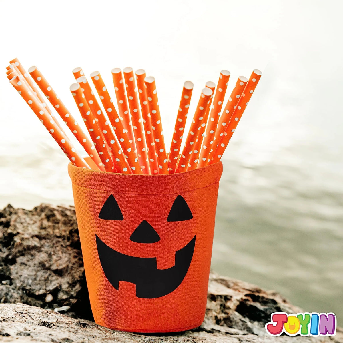 Halloween Bat & Pumpkin Candy Tote Bucket Set - Reusable Felt Trick-or-Treat Goody Bags