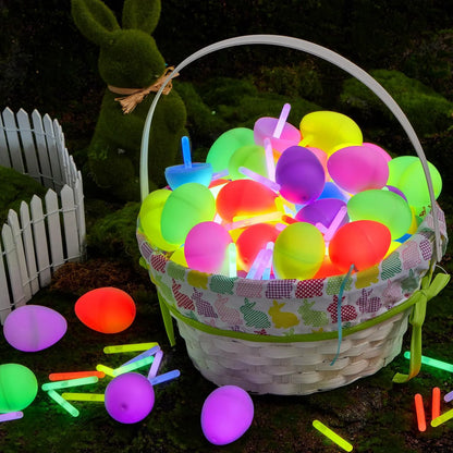72 Easter Eggs with 144 Mini Glow Sticks