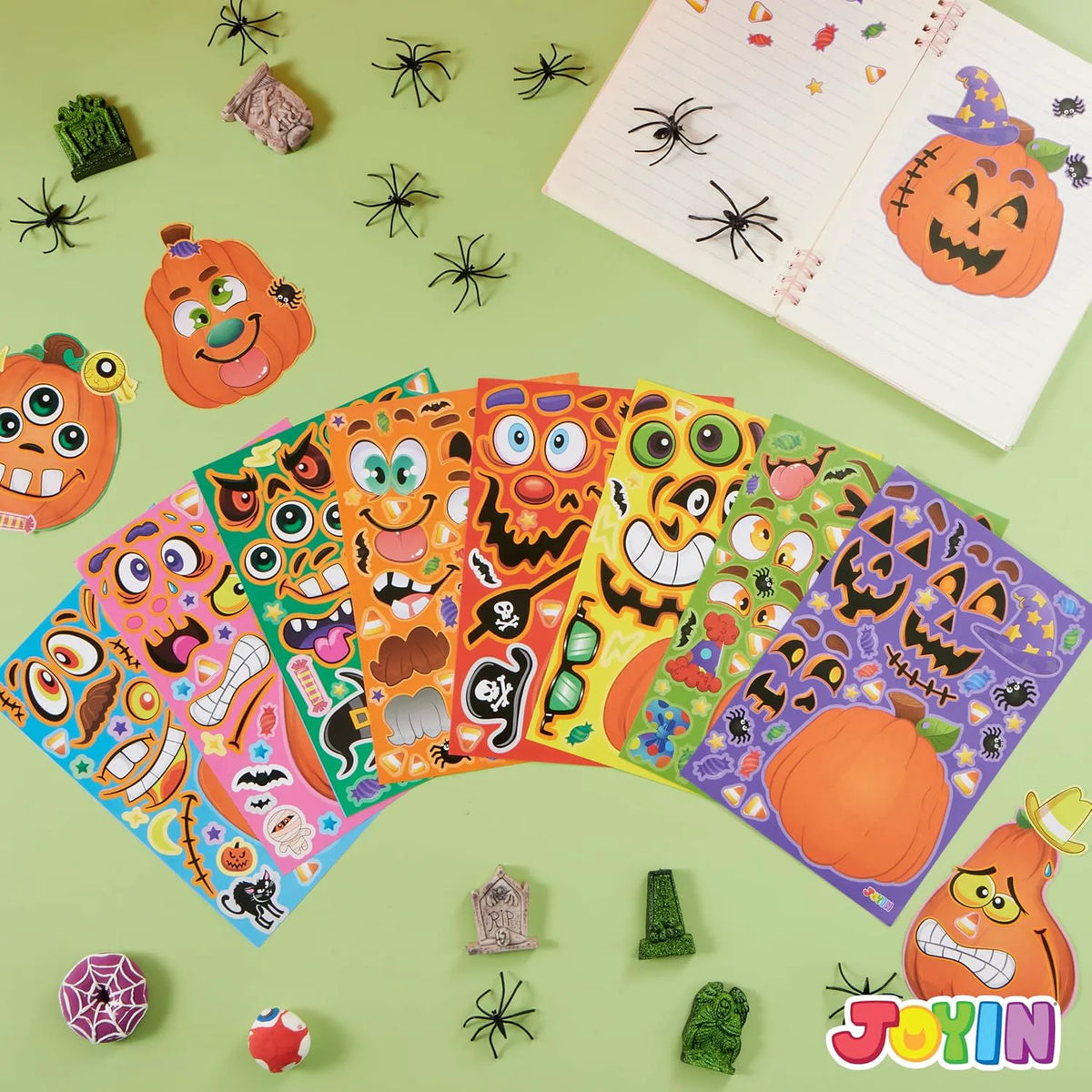24 Halloween Pumpkin Decorating Stickers