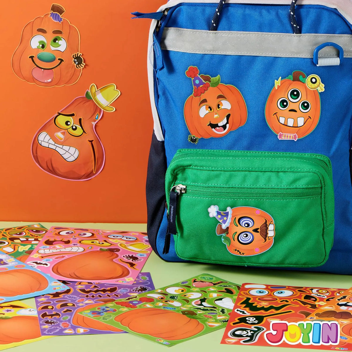 24 Halloween Pumpkin Decorating Stickers