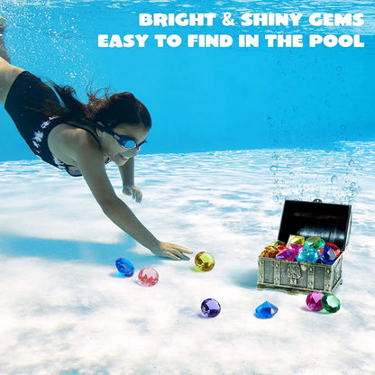 16 Colorful Underwater Gem Pool Toys