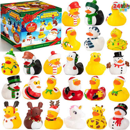 Christmas Rubber Ducks - Festive Party Favor Gifts