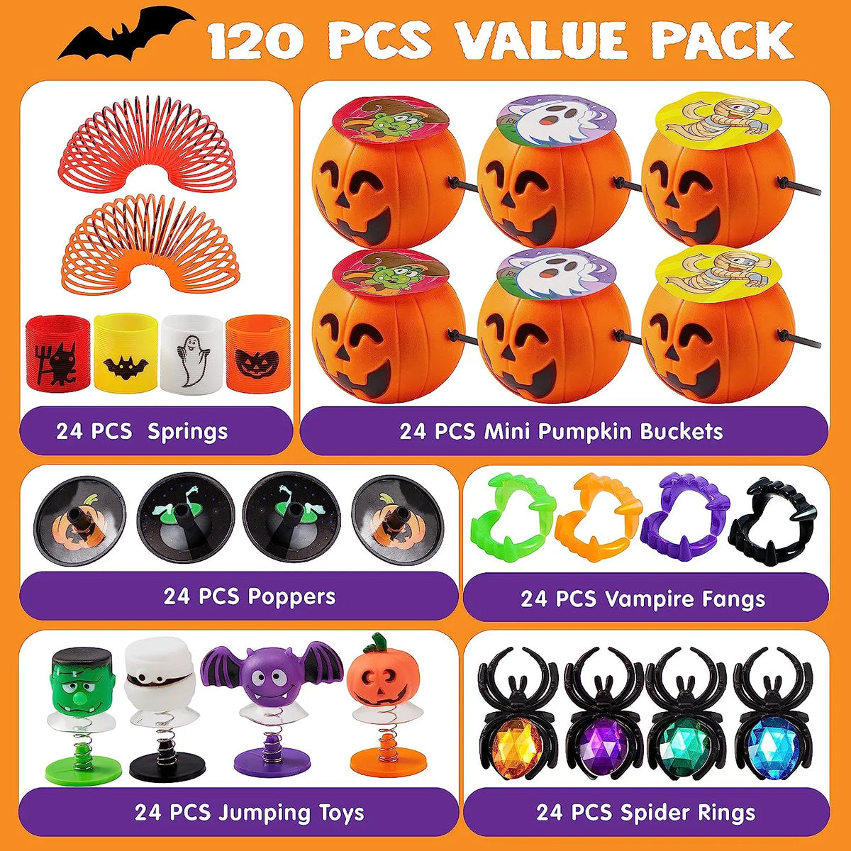 Prepack Novelty Toy Set with Pumpkin Bucket
