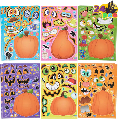 24 Halloween Pumpkin Decorating Stickers