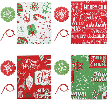 Jumbo Christmas Gift Bags (8 Pack)