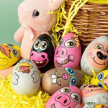 JOYIN 12-Pack Easter Squishy Eggs - Animal-Themed Slow-Rising Stress Relief Toys