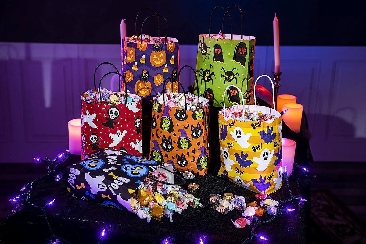 Halloween Treat Bags with Handles, 24 Count