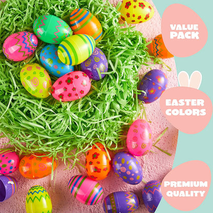 36 Pcs Printed Easter Egg Shells