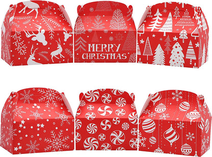 5.25" Christmas Red Gable Candy Boxes, 24 Pack