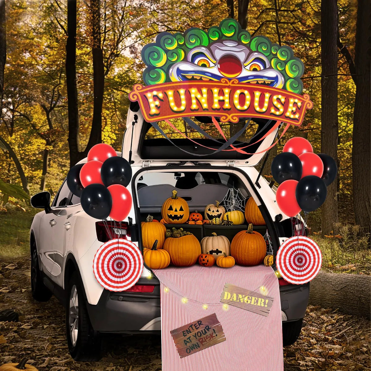 Halloween Circus Carnival Trunk-or-Treat Car Decorations Kit