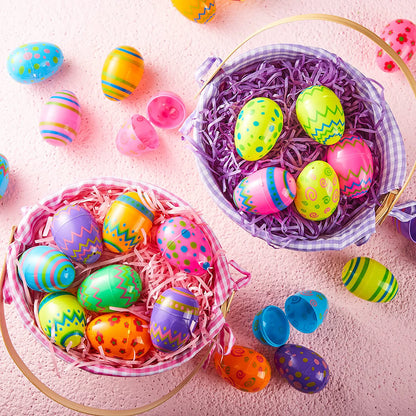 36 Pcs Printed Easter Egg Shells