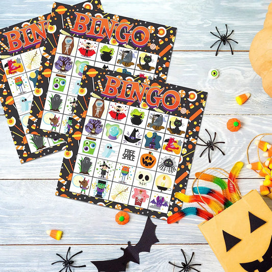 Halloween Bingo Game Cards for 28 Players