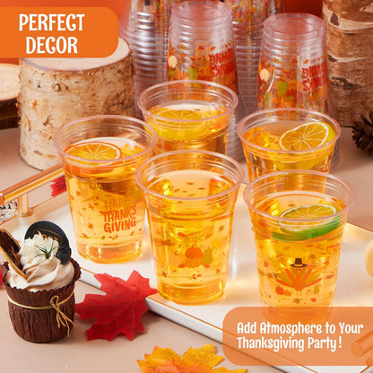 72-Pack Thanksgiving Disposable Plastic Cups