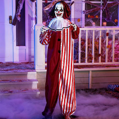 68-Inch Halloween Scary Clown Standing Decoration