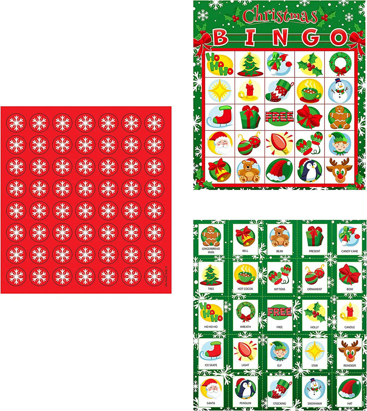 Christmas Bingo Cards for Kids