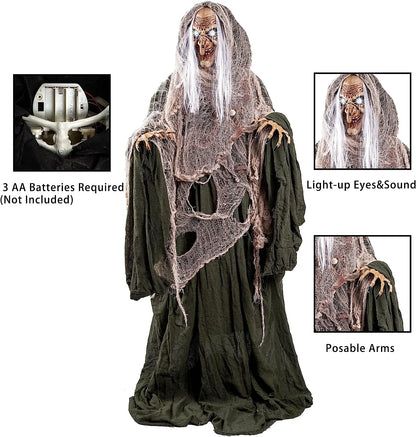 68-Inch Animated Witch Decoration