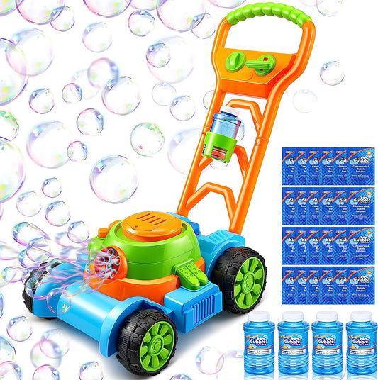 Sloosh Bubble Lawn Mower Toddler Toy, Blue