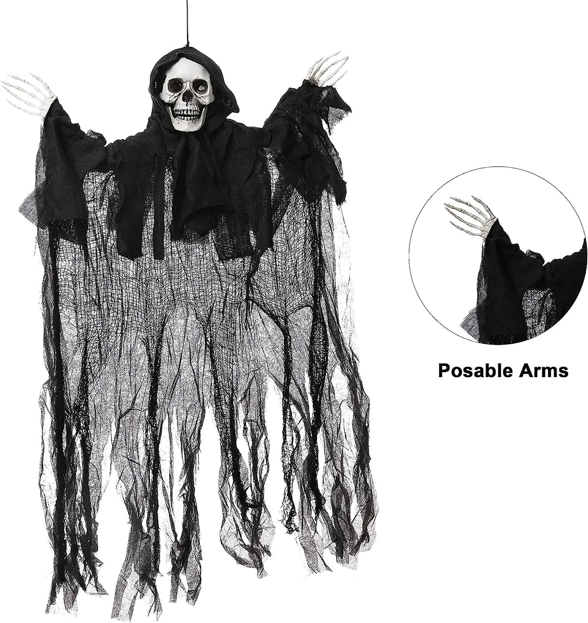 Hanging Clown, Ghost, and Grim Reaper