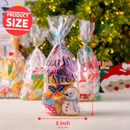 144 PCS Christmas Cellophane Treat Bags