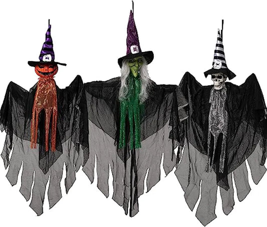 26in Creepy Ghost Decorations, Set of 3