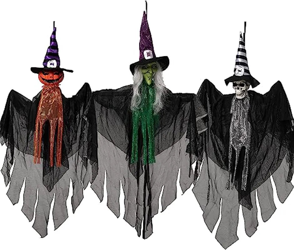26in Creepy Ghost Decorations, Set of 3