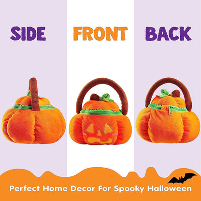 Plush Pumpkin Baby Basket