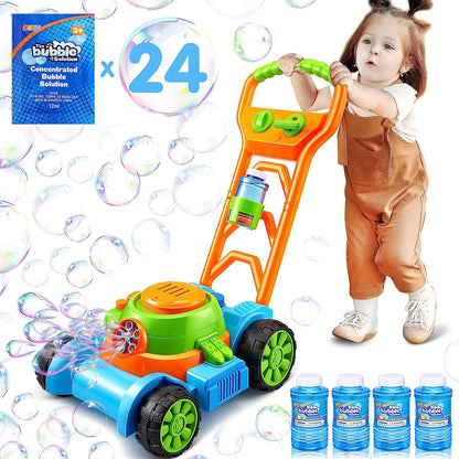 Sloosh Bubble Lawn Mower Toddler Toy, Blue