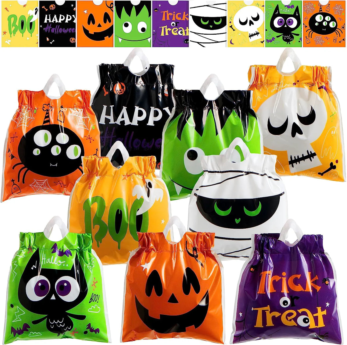 108 Pcs Four-Sided Halloween Goody Bags