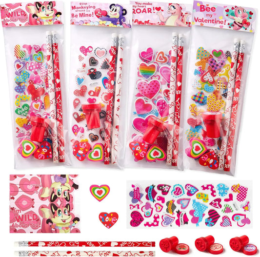 JOYIN 36-Piece Valentine Stationery Gift Set for Kids