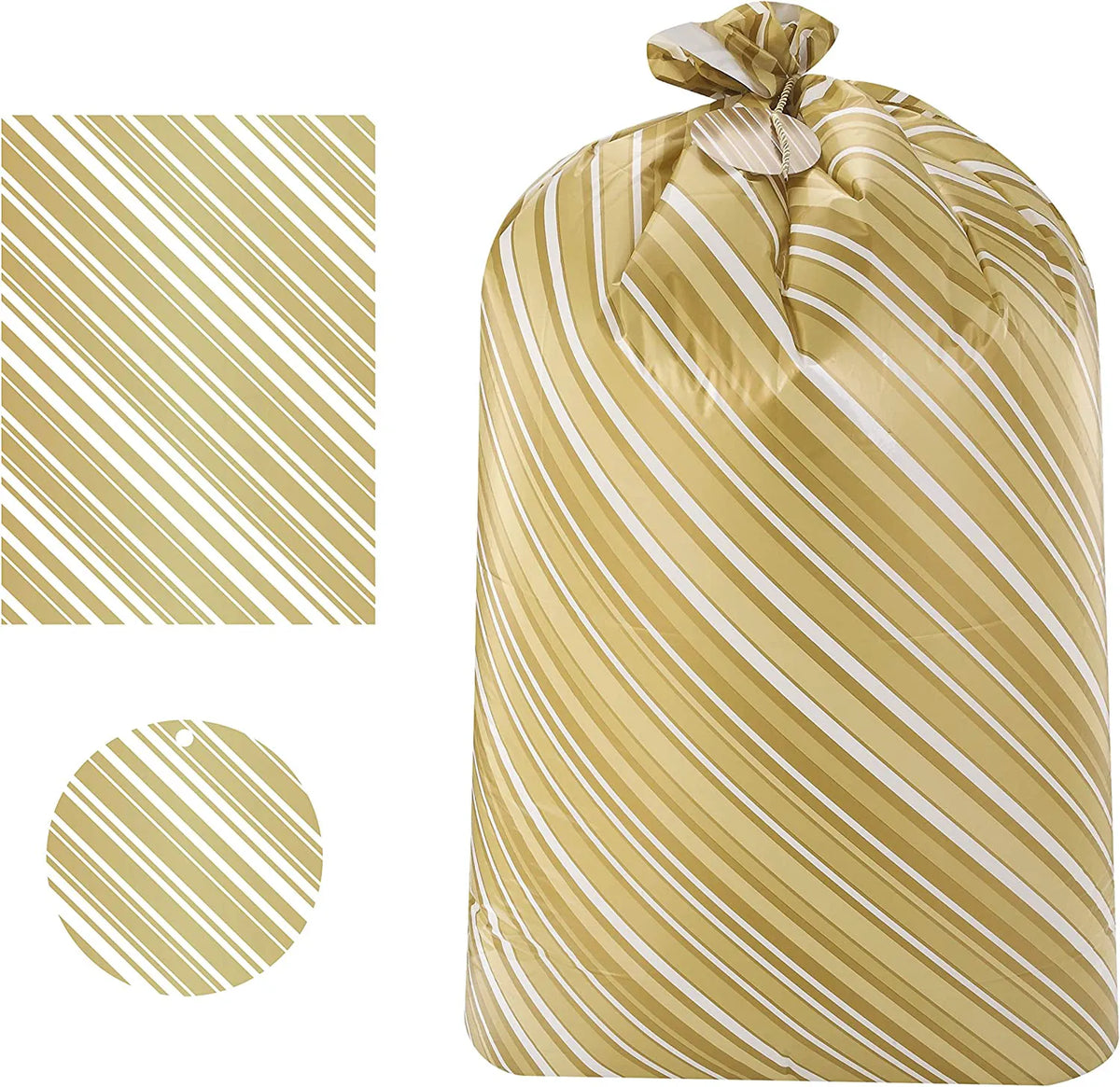 Holiday Gold Plastic Gift Bags