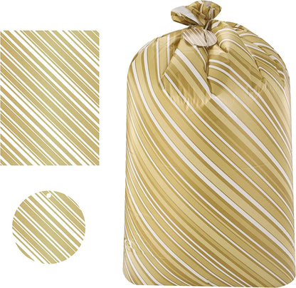 Holiday Gold Plastic Gift Bags