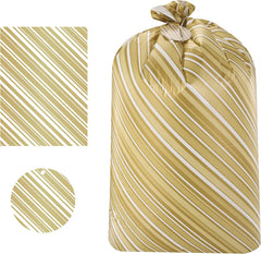 Holiday Gold Plastic Gift Bags