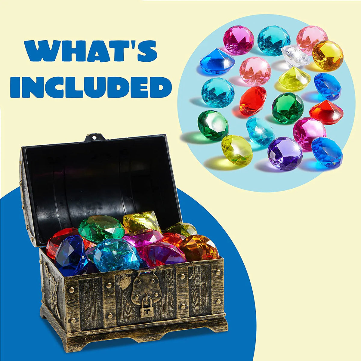 16 Colorful Underwater Gem Pool Toys