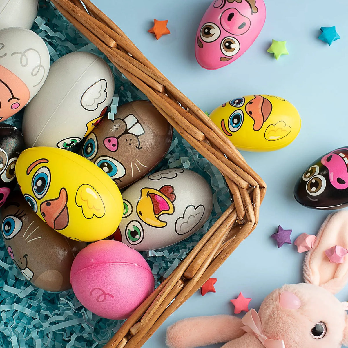 JOYIN 12-Pack Easter Squishy Eggs - Animal-Themed Slow-Rising Stress Relief Toys