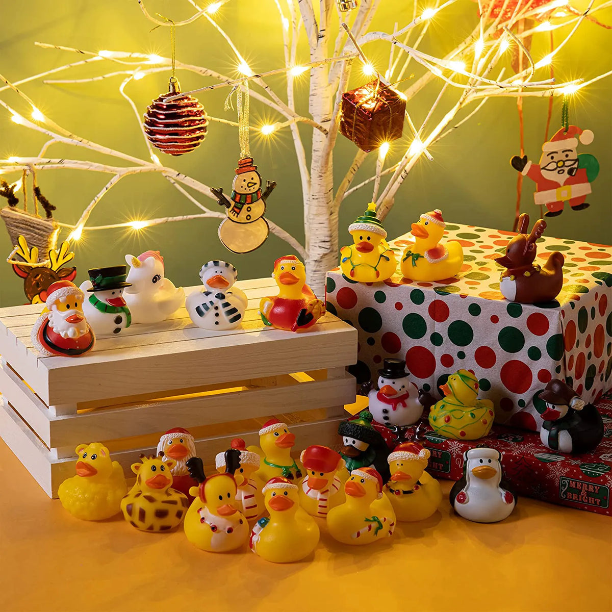 Christmas Rubber Ducks - Festive Party Favor Gifts