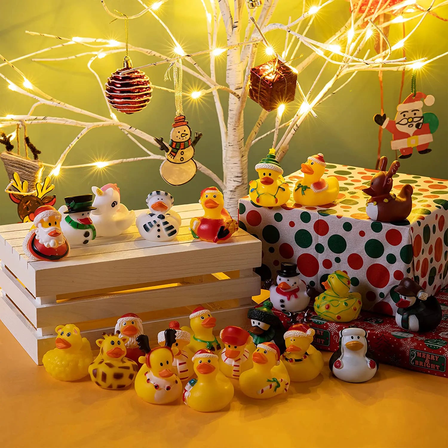 Christmas Rubber Ducks - Festive Party Favor Gifts