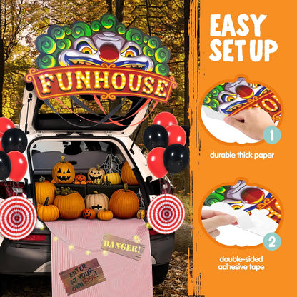 Halloween Circus Carnival Trunk-or-Treat Car Decorations Kit