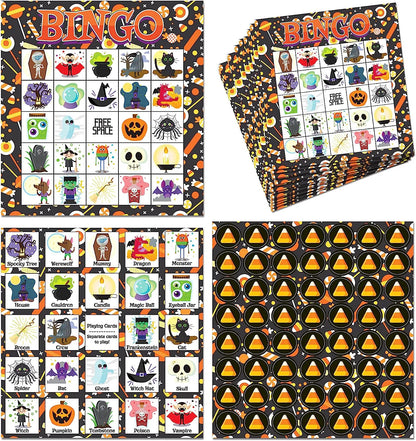 Halloween Bingo Game Cards for 28 Players