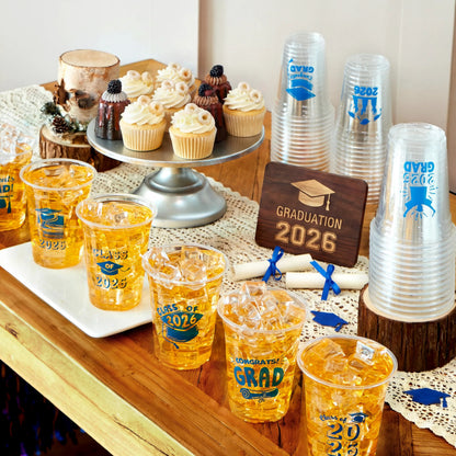 24 Pack 16oz Graduation Party Plastic Cups
